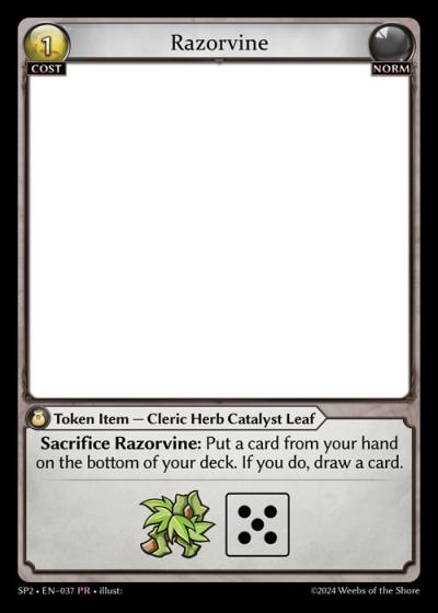 Razorvine SP2-EN-037-Normal-Promotional Rare (PR) - Supporter Pack 2 - Grand Archive Card