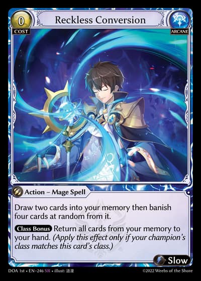 Reckless Conversion DOA 1st-EN-246-Foil-Super Rare (SR) - Dawn of Ashes First Edition - Grand Archive Card