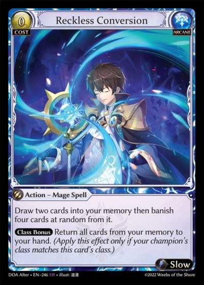 Reckless Conversion DOA Alter-EN-246-Normal-Super Rare (SR) - Dawn of Ashes Alter Edition - Grand Archive Card