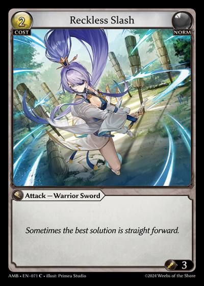 Reckless Slash AMB-EN-071-Normal-Common (C) - Mortal Ambition - Grand Archive Card