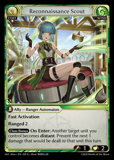 Reconnaissance Scout ALC Alter-EN-229-Normal-Rare (R) - Alchemical Revolution Alter Edition - Grand Archive Card