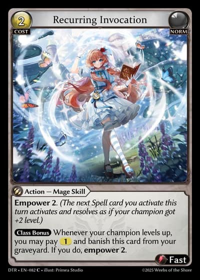 Recurring Invocation DTR-EN-082-Foil-Common (C) - Distorted Reflections - Grand Archive Card