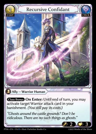 Recursive Confidant PTM-EN-176-Foil-Rare (R) - Phantom Monarchs - Grand Archive Card