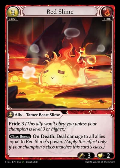 Red Slime FTC-EN-056-Foil-Uncommon (U) - Fractured Crown - Grand Archive Card