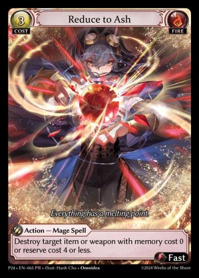 Reduce to Ash P24-EN-065-Normal-Promotional Rare (PR) - Promotional 2024 - Grand Archive Card