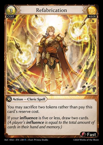 Refabrication ALC Alter-EN-230-Normal-Rare (R) - Alchemical Revolution Alter Edition - Grand Archive Card