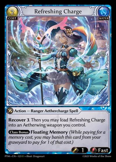Refreshing Charge PTM-EN-123-Foil-Uncommon (U) - Phantom Monarchs - Grand Archive Card