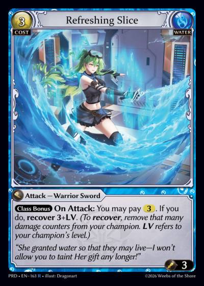 Refreshing Slice PRD-EN-163-Foil-Rare (R) - .asphodel/paradise - Grand Archive Card