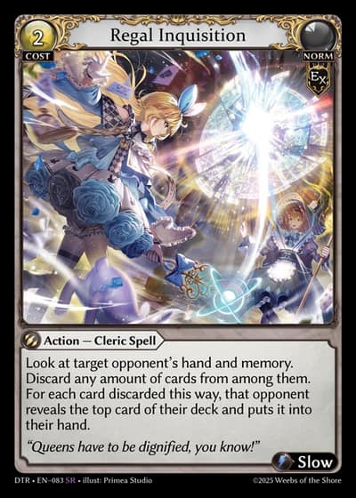 Regal Inquisition DTR-EN-083-Foil-Super Rare (SR) - Distorted Reflections - Grand Archive Card