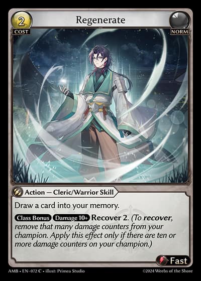 Regenerate AMB-EN-072-Foil-Common (C) - Mortal Ambition - Grand Archive Card