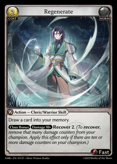 Regenerate AMB-EN-072-Normal-Common (C) - Mortal Ambition - Grand Archive Card