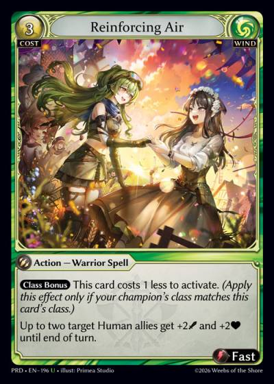 Reinforcing Air PRD-EN-196-Foil-Uncommon (U) - .asphodel/paradise - Grand Archive Card