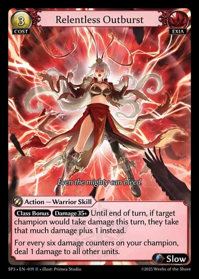 Relentless Outburst SP3-EN-019-Foil-Rare (R) - Supporter Pack 3 - Grand Archive Card