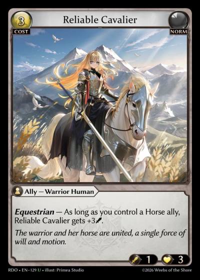 Reliable Cavalier RDO-EN-129-Foil-Uncommon (U) - Radiant Origins - Grand Archive Card