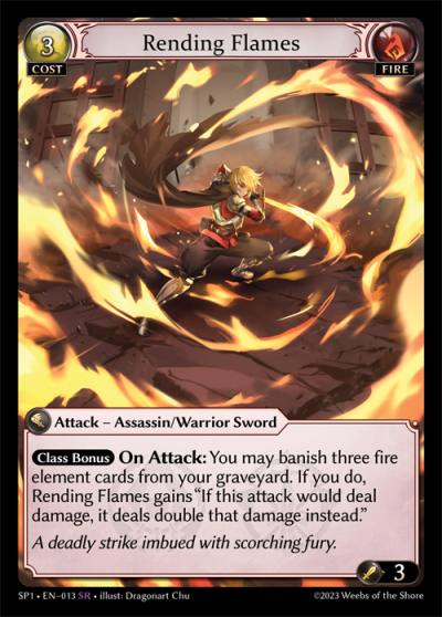 Rending Flames SP1-EN-013-Normal-Super Rare (SR) - Supporter Pack 1 - Grand Archive Card