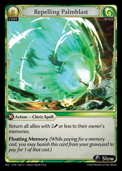 Repelling Palmblast ALC-EN-165-Foil-Uncommon (U) - Alchemical Revolution - Grand Archive Card