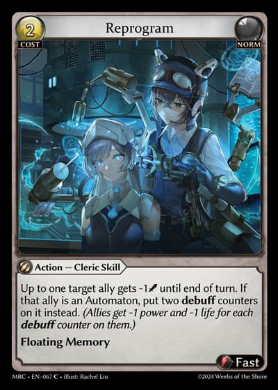 Reprogram MRC-EN-067-Foil-Common (C) - Mercurial Heart - Grand Archive Card