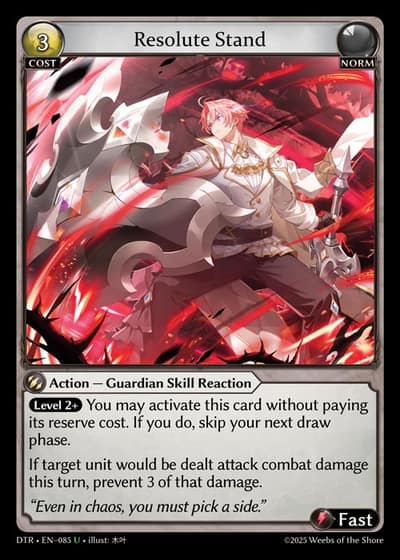 Resolute Stand DTR-EN-085-Foil-Uncommon (U) - Distorted Reflections - Grand Archive Card