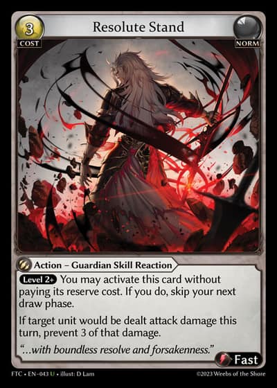 Resolute Stand FTC-EN-043-Foil-Uncommon (U) - Fractured Crown - Grand Archive Card