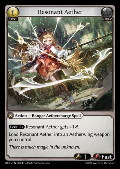 Resonant Aether DTR-EN-086-Foil-Common (C) - Distorted Reflections - Grand Archive Card
