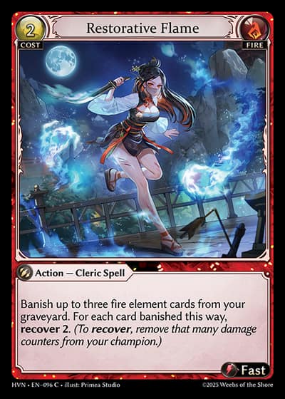 Restorative Flame HVN-EN-096-Foil-Common (C) - Abyssal Heaven - Grand Archive Card
