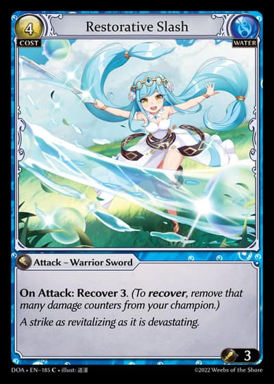 Restorative Slash DOA 1st-EN-185-Foil-Common (C) - Dawn of Ashes First Edition - Grand Archive Card