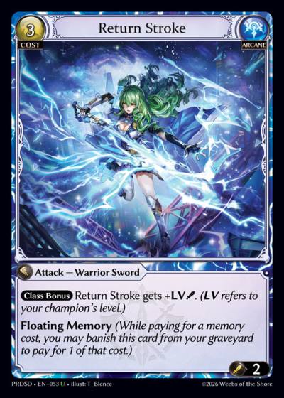 Return Stroke PRDSD-EN-053-Foil-Uncommon (U) - .asphodel/paradise Starter Decks - Grand Archive Card
