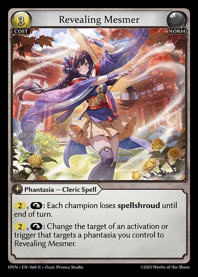 Revealing Mesmer HVN-EN-060-Foil-Rare (R) - Abyssal Heaven - Grand Archive Card