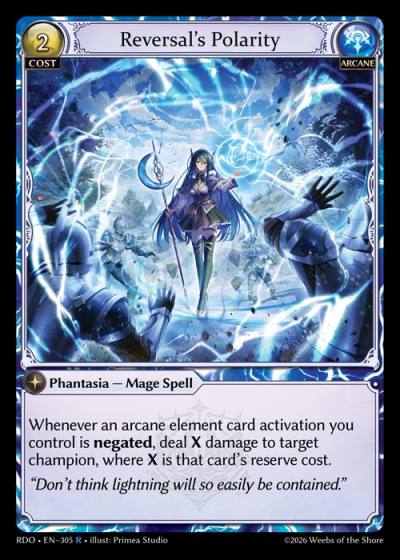 Reversal's Polarity RDO-EN-305-Foil-Rare (R) - Radiant Origins - Grand Archive Card