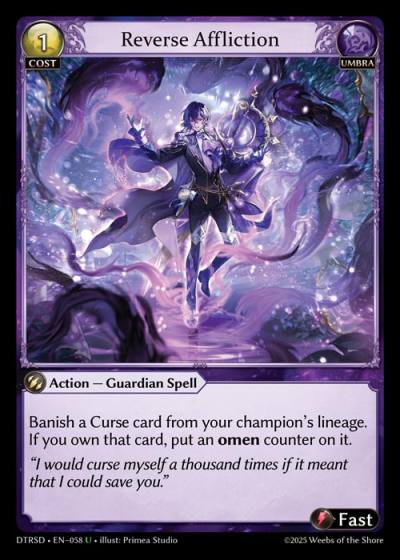 Reverse Affliction DTRSD-EN-058-Normal-Uncommon (U) - Distorted Reflections Starter Decks - Grand Archive Card