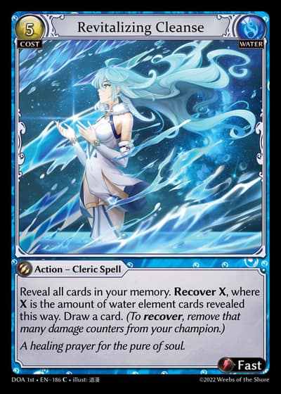 Revitalizing Cleanse DOA 1st-EN-186-Foil-Common (C) - Dawn of Ashes First Edition - Grand Archive Card