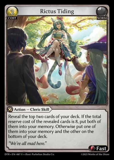 Rictus Tiding DTR-EN-087-Foil-Uncommon (U) - Distorted Reflections - Grand Archive Card