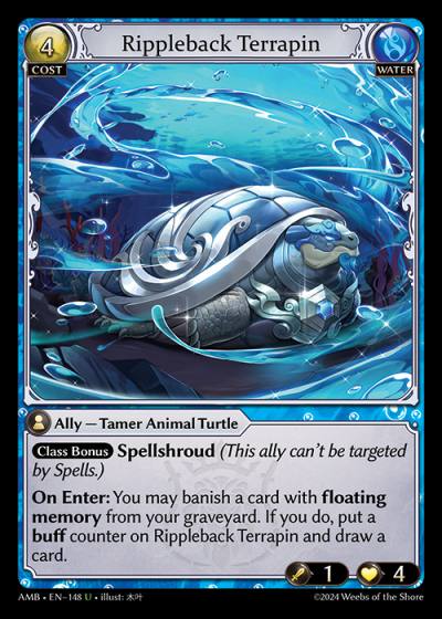 Rippleback Terrapin AMB-EN-148-Normal-Uncommon (U) - Mortal Ambition - Grand Archive Card