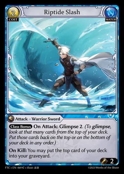 Riptide Slash FTC-EN-069-Foil-Common (C) - Fractured Crown - Grand Archive Card