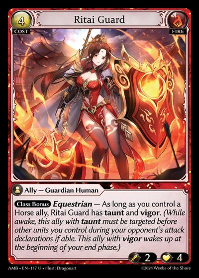 Ritai Guard AMB-EN-117-Normal-Uncommon (U) - Mortal Ambition - Grand Archive Card