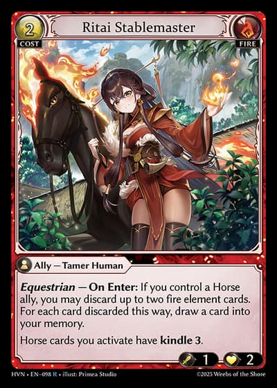Ritai Stablemaster HVN-EN-098-Foil-Rare (R) - Abyssal Heaven - Grand Archive Card