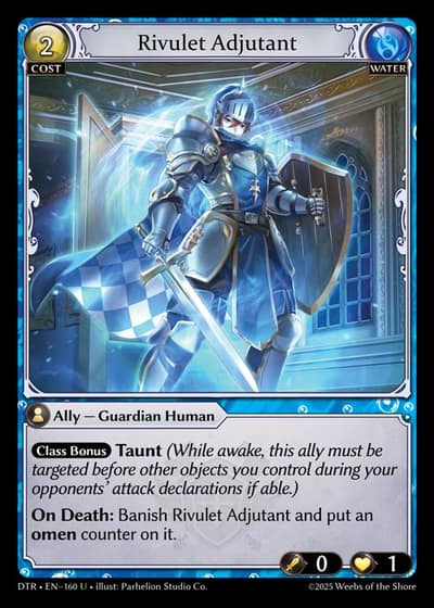 Rivulet Adjutant DTR-EN-160-Foil-Uncommon (U) - Distorted Reflections - Grand Archive Card