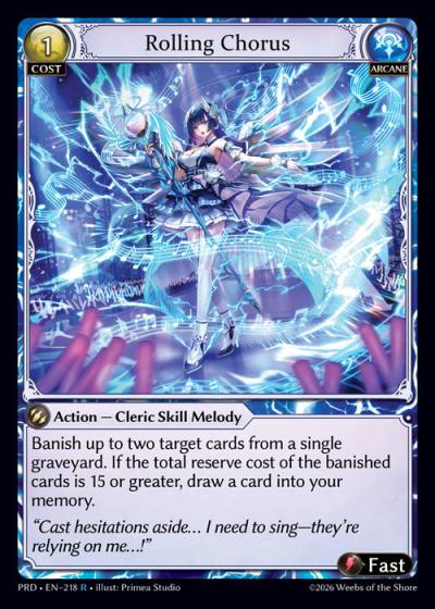 Rolling Chorus PRD-EN-218-Foil-Rare (R) - .asphodel/paradise - Grand Archive Card