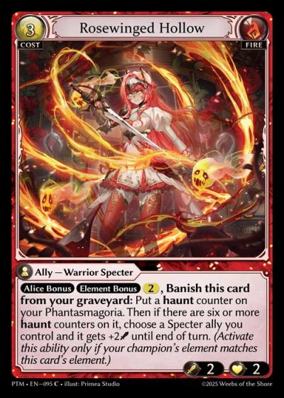 Rosewinged Hollow PTM-EN-095-Foil-Common (C) - Phantom Monarchs - Grand Archive Card
