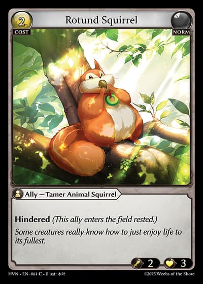 Rotund Squirrel HVN-EN-061-Foil-Common (C) - Abyssal Heaven - Grand Archive Card