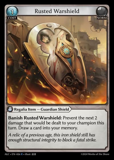 Rusted Warshield ALC-EN-026-Foil-Rare (R) - Alchemical Revolution - Grand Archive Card