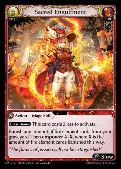 Sacred Engulfment PTM-EN-096-Foil-Uncommon (U) - Phantom Monarchs - Grand Archive Card