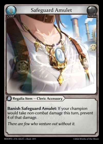 Safeguard Amulet RDOPD-EN-026-Normal-Common (C) - Radiant Origins Pantheon Decks - Grand Archive Card