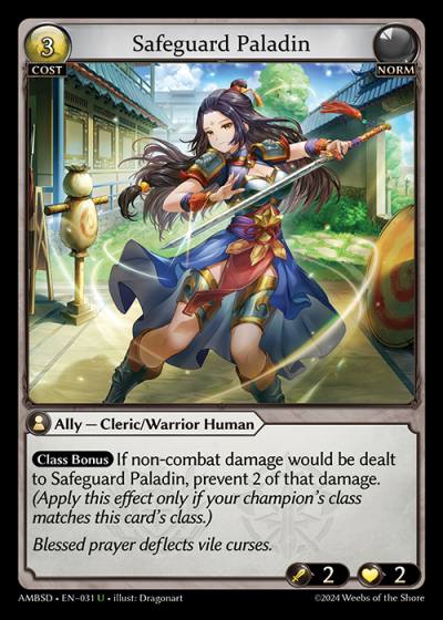 Safeguard Paladin AMBSD-EN-031-Normal-Uncommon (U) - Mortal Ambition Starter Decks - Grand Archive Card