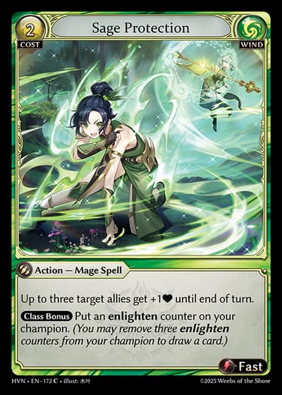 Sage Protection HVN-EN-172-Foil-Common (C) - Abyssal Heaven - Grand Archive Card