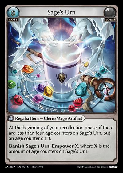 Sage's Urn AMBDP-EN-021-Normal-Common (C) - Mortal Ambition Draft Pack - Grand Archive Card