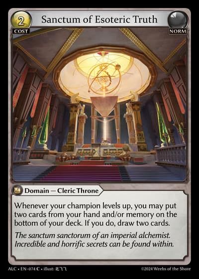 Sanctum of Esoteric Truth ALC-EN-074-Foil-Common (C) - Alchemical Revolution - Grand Archive Card