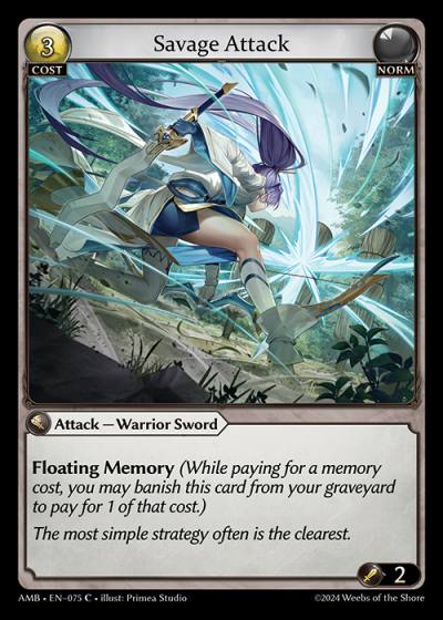 Savage Attack AMB-EN-075-Foil-Common (C) - Mortal Ambition - Grand Archive Card