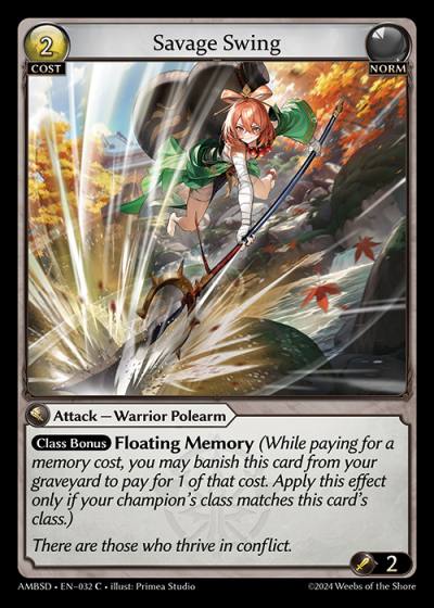 Savage Swing AMBSD-EN-032-Normal-Common (C) - Mortal Ambition Starter Decks - Grand Archive Card