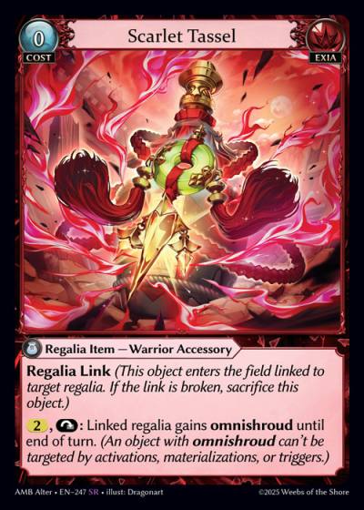 Scarlet Tassel AMB Alter-EN-247-Foil-Super Rare (SR) - Mortal Ambition Alter Edition - Grand Archive Card